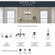 Winslow 6 Light Black Chandelier Ceiling Light, Large